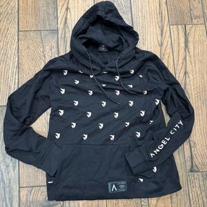 Black Angel City‎ Hoodie with Pink Accents